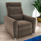 Poltrona Reclinável Lepanto Veludo Marrom