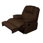 Poltrona Reclinável Malbec Relax Manual Couro Leather Brown C