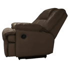 Poltrona Reclinável Malbec Relax Manual Couro Leather Brown C