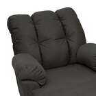 Poltrona Reclinável Manual Adele Veludo Cinza Escuro