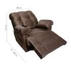 Poltrona Reclinável Manual Adele Veludo Marrom