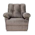 Poltrona Reclinável Manual Adele Veludo Marrom Claro