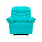 Poltrona Reclinável Manual Alana J01 Suede Azul Tiffany