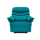Poltrona Reclinável Manual Alana J01 Suede Azul Turquesa