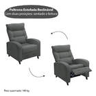 Poltrona Reclinável Mobi Em Suede Animale - Cinza