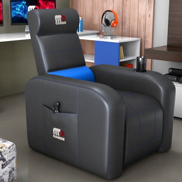 Poltrona Reclinável Mx-54 Matrix Preto/azul