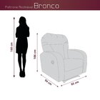 Poltrona Reclinável Mx-56 Bronco Matrix Marrom Claro