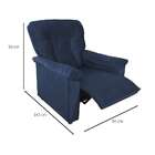 Poltrona Reclinável Mx-57 Troller Veludo Azul