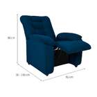Poltrona Reclinável Mx-61 Ônix Suede Azul