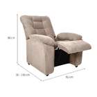 Poltrona Reclinável Mx-61 Ônix Suede Bege