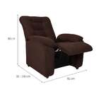 Poltrona Reclinável Mx-61 Ônix Suede Marrom