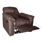 Poltrona Reclinável Olga Sintetico Marrom
