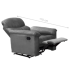 Poltrona Reclinável Olga Veludo Cinza