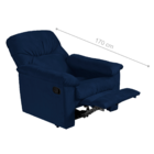 Poltrona Reclinável Olga Veludo Light Azul