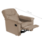 Poltrona Reclinável Olga Veludo Light Bege