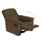 Poltrona Reclinável Olga Veludo Light Cappuccino