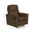 Poltrona Reclinável Olga Veludo Light Cappuccino