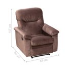 Poltrona Reclinável Olga Veludo Marrom