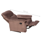 Poltrona Reclinável Olga Veludo Marrom