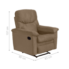 Poltrona Reclinável Olga Veludo Turkey Cappuccino