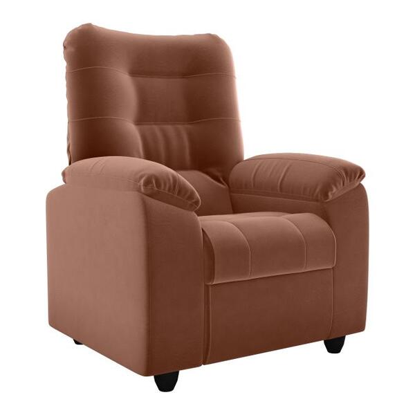 Poltrona Reclinável Onix 1 Lugar Veludo Cobre Matrix