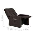 Poltrona Reclinável Pallas Suede Marrom