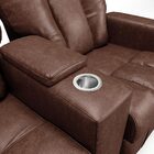 Poltrona Reclinável Para Cinema 2 Lugares Sora Pu Brilho Fh1