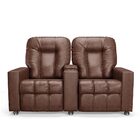 Poltrona Reclinável Para Cinema 2 Lugares Sora Pu Marrom Bril