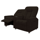 Poltrona Reclinável Para Cinema 2 Lugares Sora Veludo Marrom