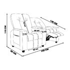 Poltrona Reclinável Para Cinema 2 Lugares Sora Veludo Marrom