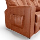 Poltrona Reclinável Para Cinema 3 Lugares Sora Pu Camel Brilh