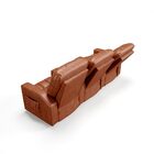 Poltrona Reclinável Para Cinema 3 Lugares Sora Pu Camel Brilh