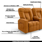 Poltrona Reclinável Para Cinema 3 Lugares Sora Pu Fh1 - D'ros