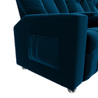 Poltrona Reclinável Para Cinema 3 Lugares Sora Veludo Azul Ma