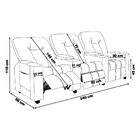 Poltrona Reclinável Para Cinema 3 Lugares Sora Veludo Fh1 - D