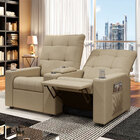 Poltrona Reclinável Para Cinema Parma 2 Lugares Baú Usb Linho