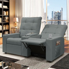 Poltrona Reclinável Para Cinema Parma 2 Lugares Baú Usb Pu Ci