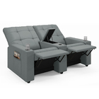 Poltrona Reclinável Para Cinema Parma 2 Lugares Baú Usb Pu Ci