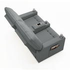 Poltrona Reclinável Para Cinema Parma 2 Lugares Baú Usb Pu Ci