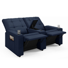 Poltrona Reclinável Para Cinema Parma 2 Lugares Baú Usb Pu Fh