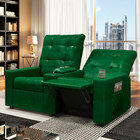 Poltrona Reclinável Para Cinema Parma 2 Lugares Baú Usb Pu Ve