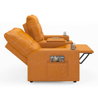 Poltrona Reclinável Para Cinema Parma 2 Lugares Baú Usb Pu Wh