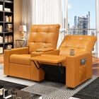 Poltrona Reclinável Para Cinema Parma 2 Lugares Baú Usb Pu Wh