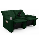 Poltrona Reclinável Para Cinema Parma 2 Lugares Baú Usb Velud