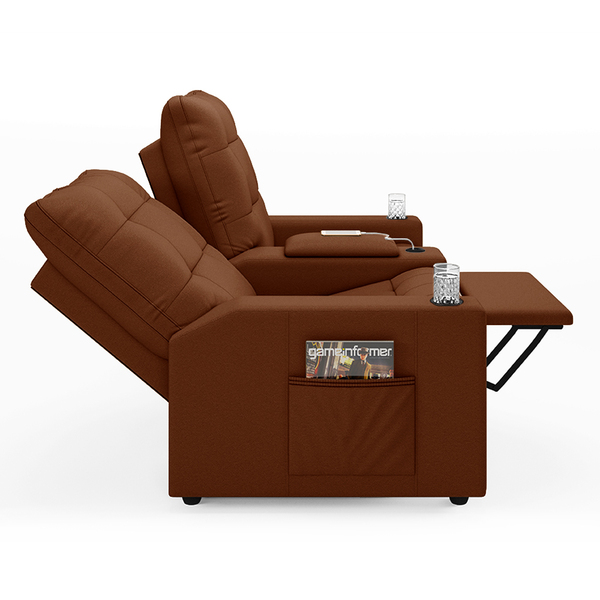 Poltrona Reclinável Para Cinema Parma 2 Lugares Baú Usb Velud