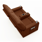 Poltrona Reclinável Para Cinema Parma 2 Lugares Baú Usb Velud