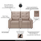 Poltrona Reclinável Para Cinema Parma 2 Lugares Baú Usb Velud