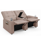 Poltrona Reclinável Para Cinema Parma 2 Lugares Baú Usb Velud