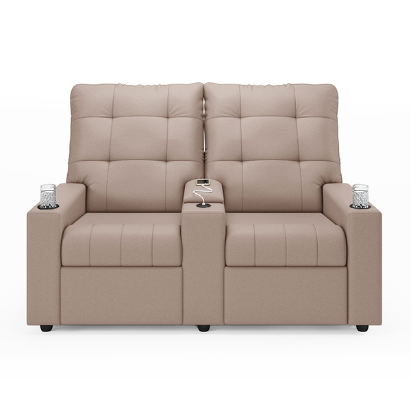 Poltrona Reclinável Para Cinema Parma 2 Lugares Baú Usb Velud