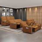 Poltrona Reclinável Para Cinema Parma 3 Lugares Baú Usb Pu Ca